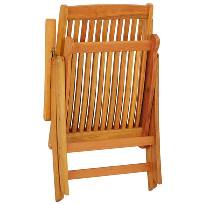 Folding garden chairs 2 pcs. Solid wood eucalyptus
