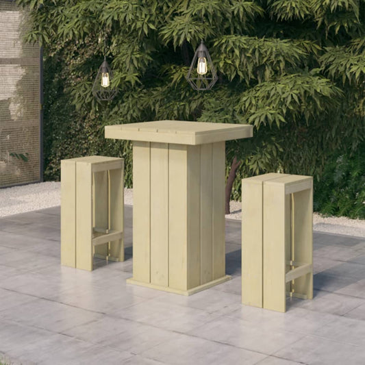 3-piece garden bar set, impregnated pinewood