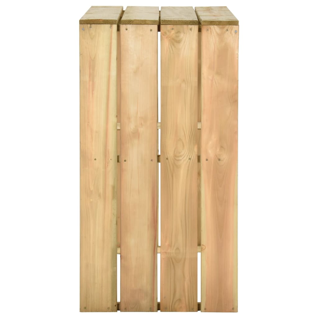 5-piece garden bar set impregnated pinewood