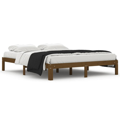 Solid wood bed honey brown pine 160x200 cm