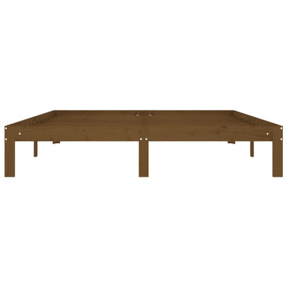 Solid wood bed honey brown pine 160x200 cm