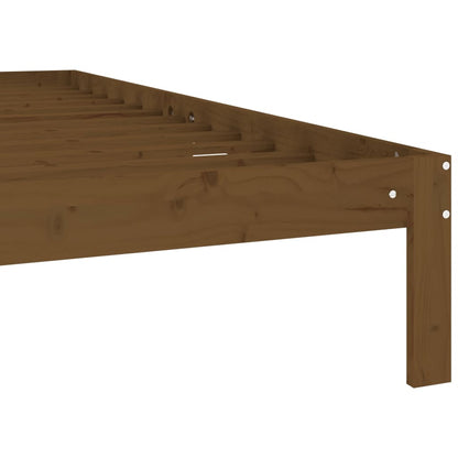 Solid wood bed honey brown pine 160x200 cm