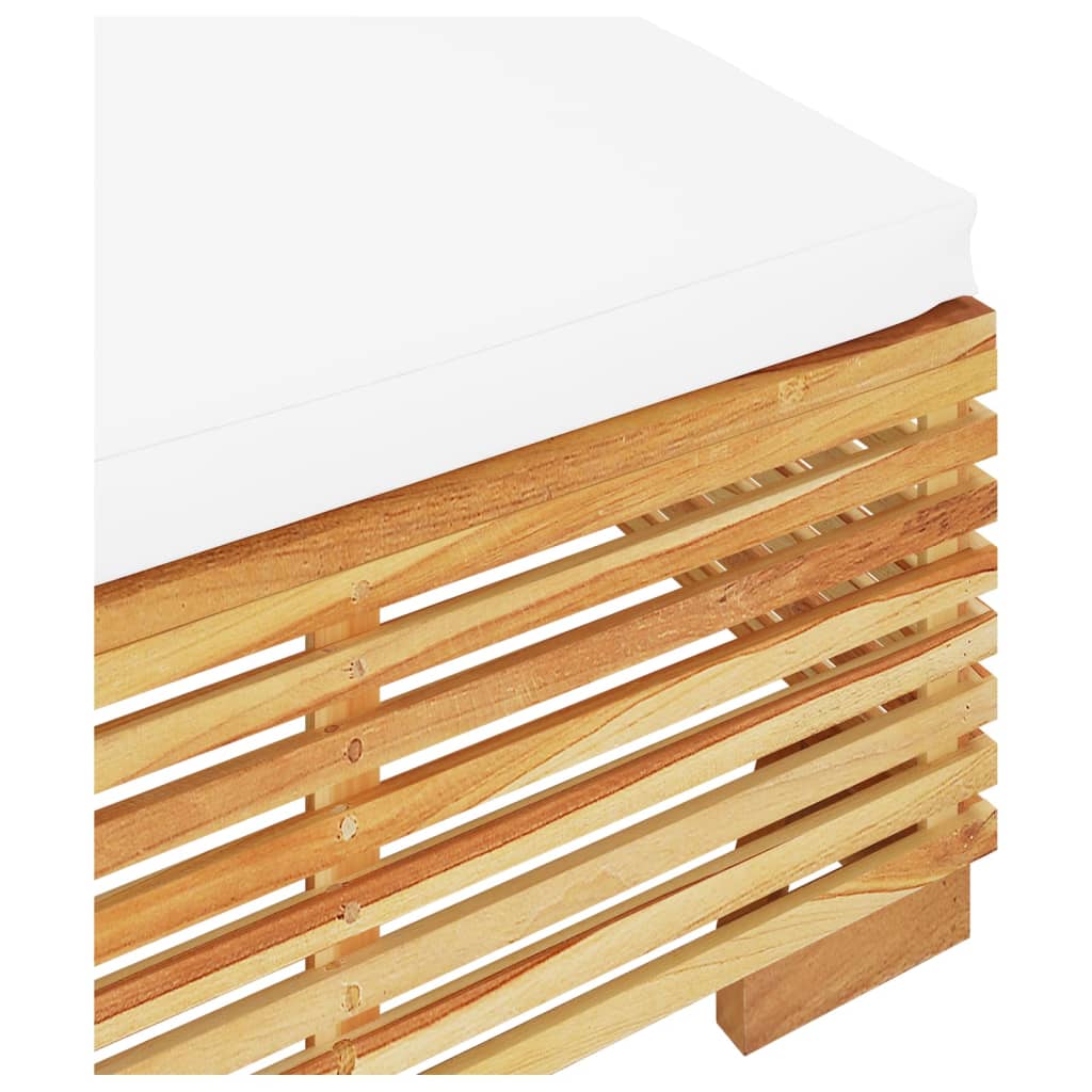 2 kom. Vrtna garnitura za sjedenje od punog drveta tikovine