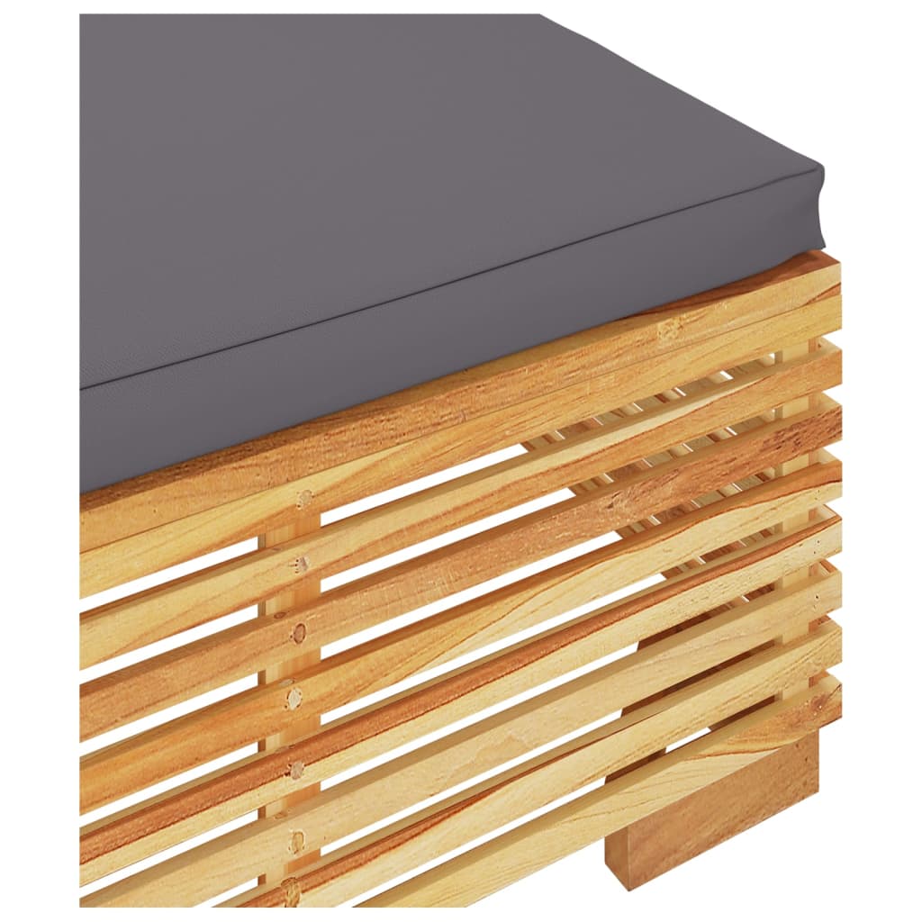 2 kom. Vrtna garnitura za sjedenje od punog drveta tikovine