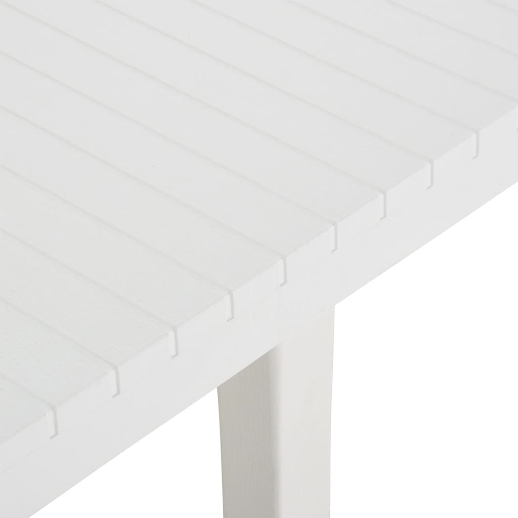 Garden table 220x90x72 cm PP white