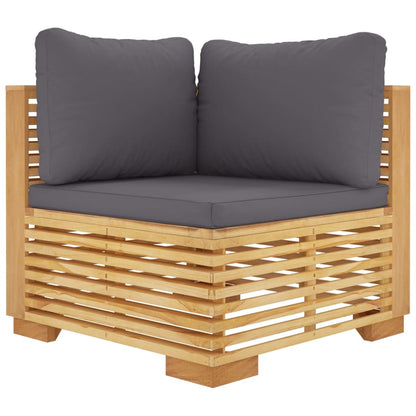6-piece garden lounge set with cushions solid teak