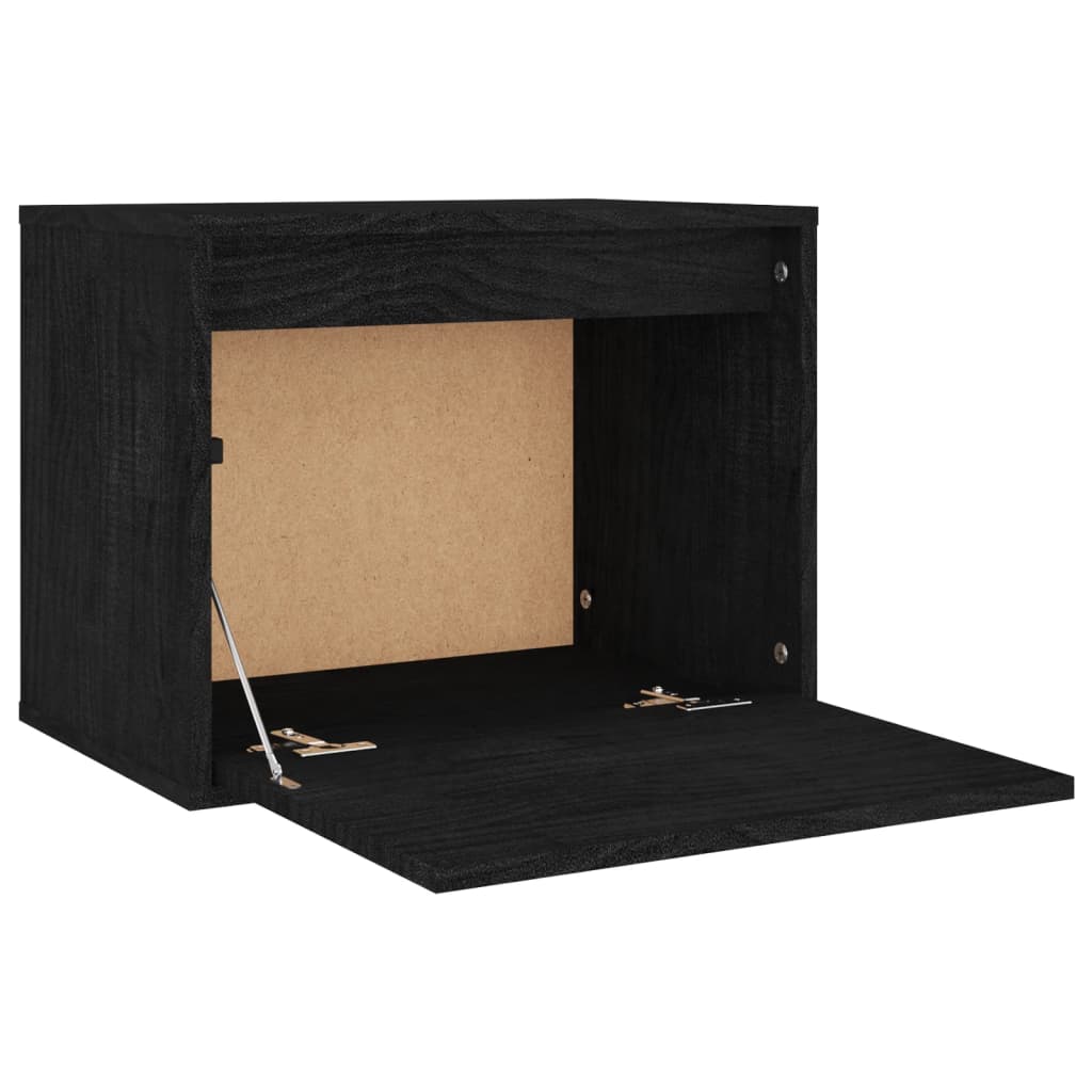 TV-Schränke 3 Stk. Schwarz Massivholz Kiefer