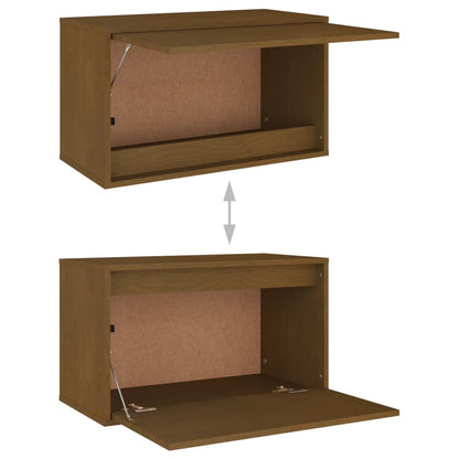 TV cabinets 3 pcs. Honey brown solid pine