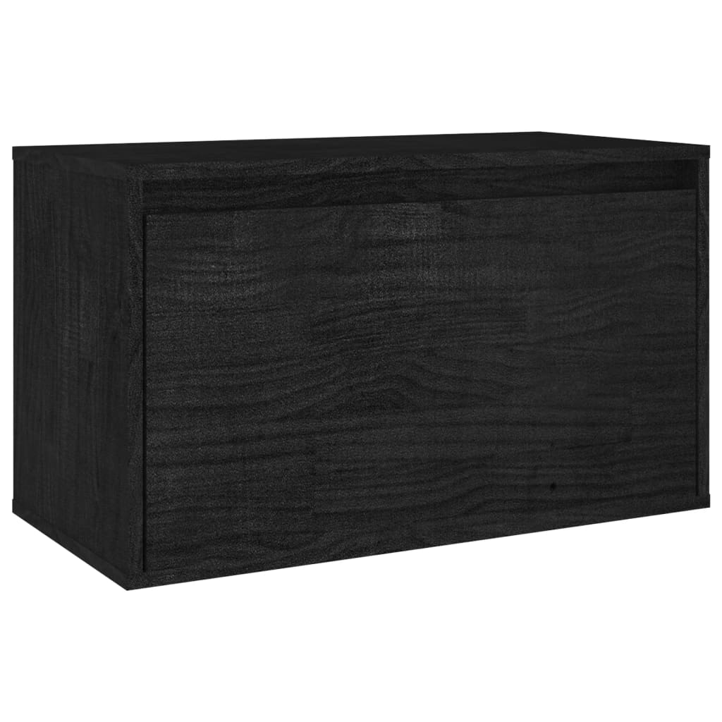 TV cabinets 4 pcs. Black solid pine
