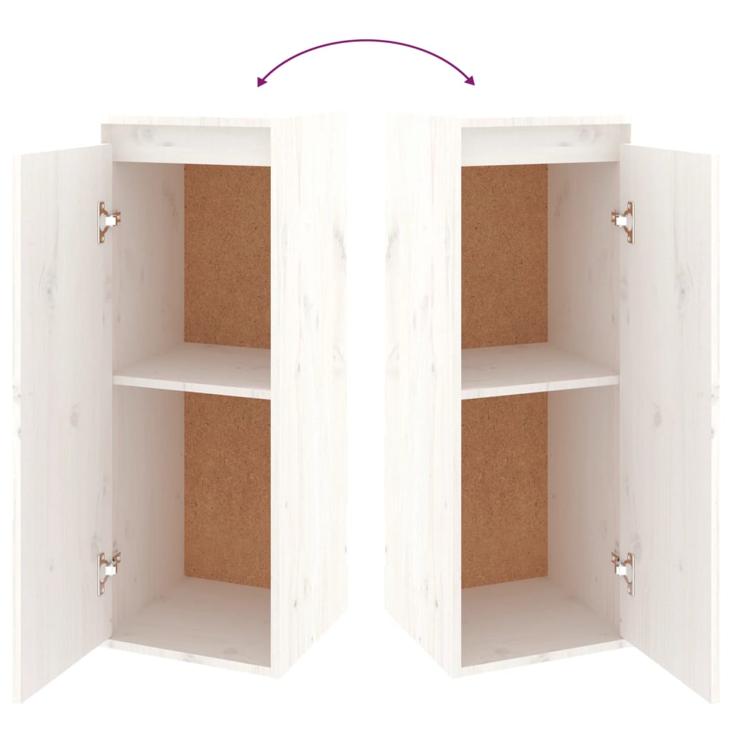 TV cabinets 4 pcs. white solid pine