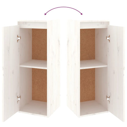 TV cabinets 4 pcs. white solid pine