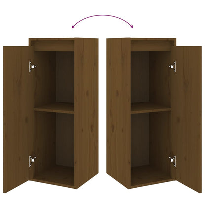 TV cabinets 4 pcs. honey brown solid pine