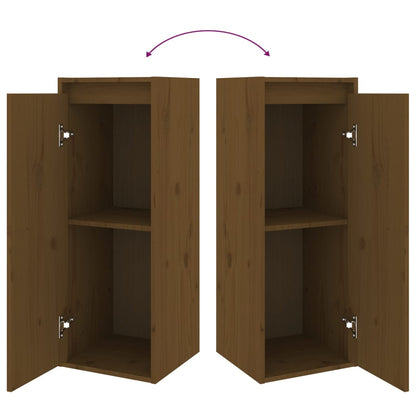 TV cabinets 6 pcs. Honey brown solid pine