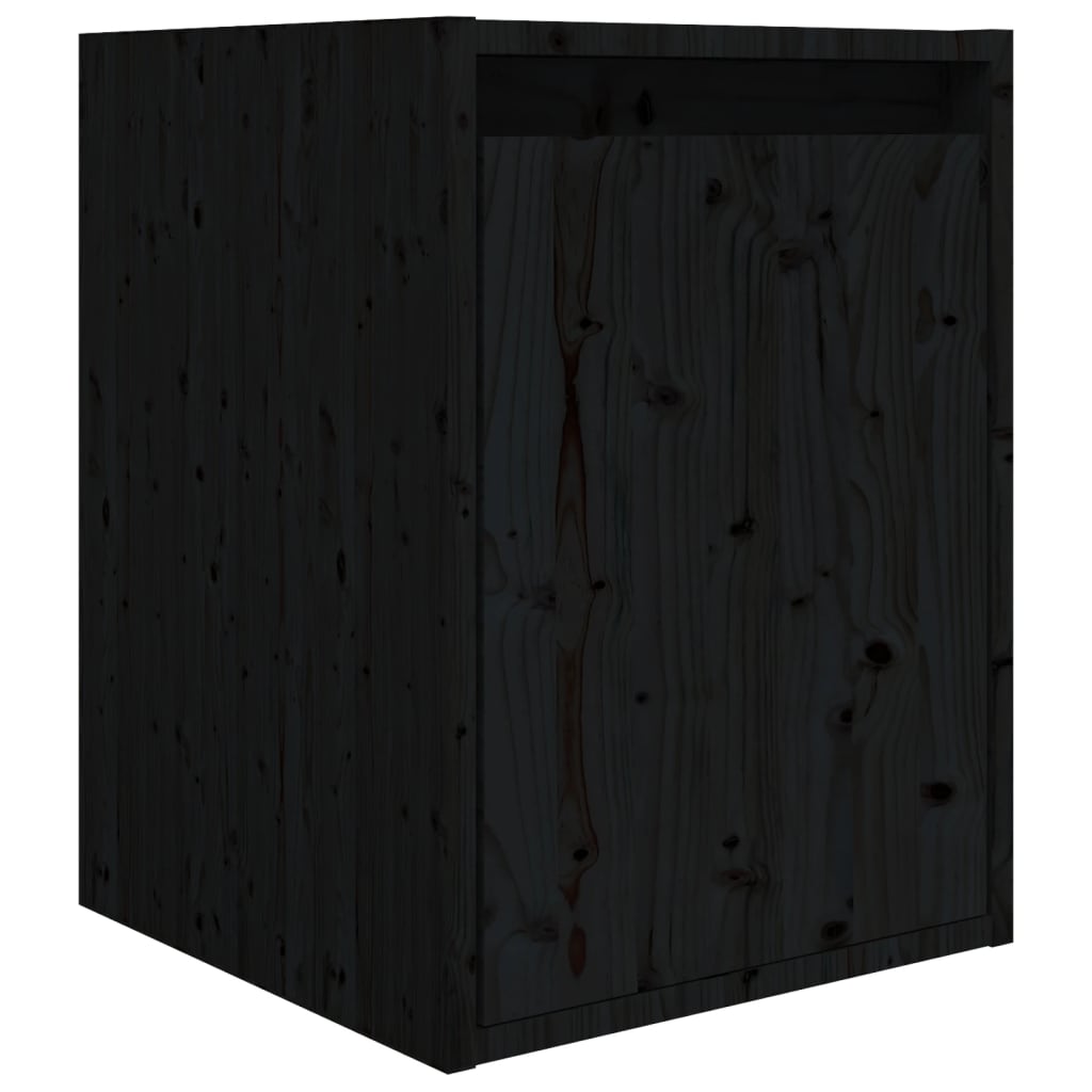 TV cabinets 5 pcs. Black solid pine