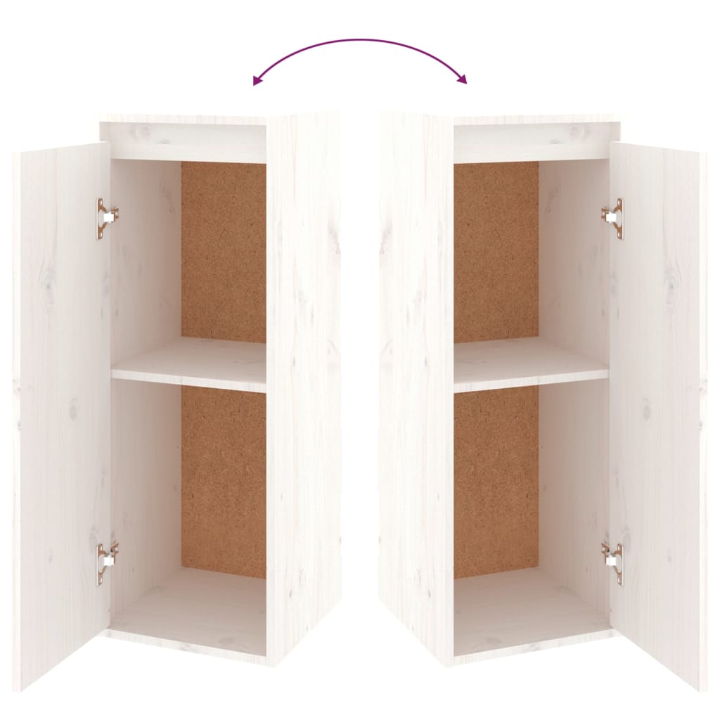 TV cabinets 5 pcs. white solid pine