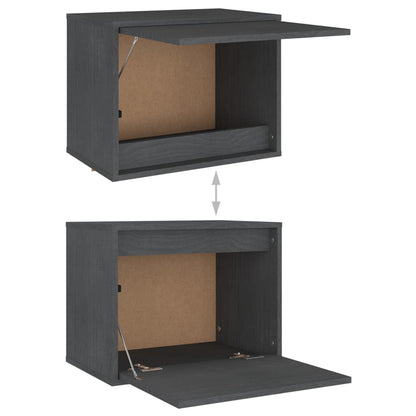 TV cabinets 4 pcs. Grey solid pine