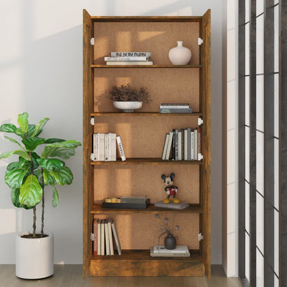 Bookcase smoked oak 82.5x30.5x185.5 cm wood material