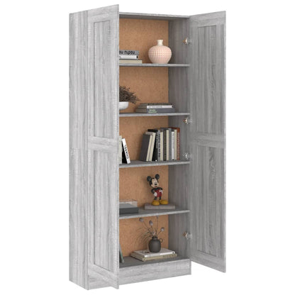 Bookcase Grey Sonoma 82,5x30,5x185,5 cm wood material