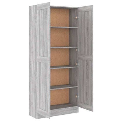 Bookcase Grey Sonoma 82,5x30,5x185,5 cm wood material