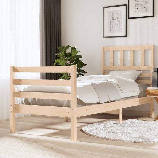 Solid wood bed 90x200 cm