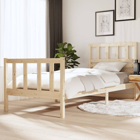 Solid wood bed 90x200 cm