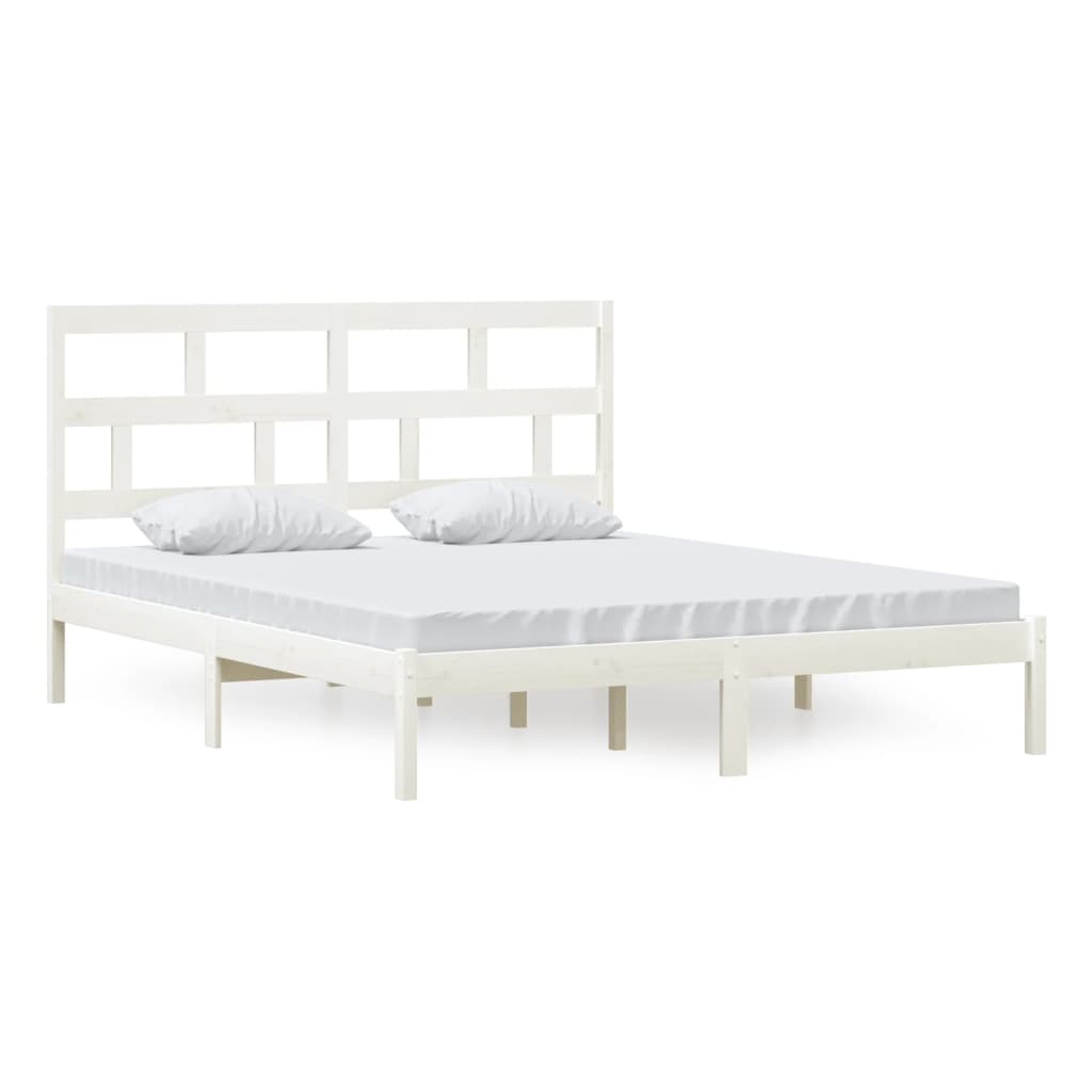 Solid wood bed white pine 160x200 cm