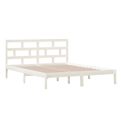 Solid wood bed white pine 160x200 cm