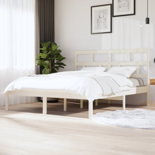 Solid wood bed white pine 160x200 cm