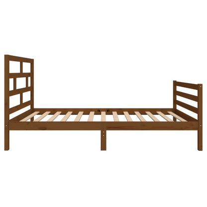 Solid wood bed honey brown pine 90x200 cm