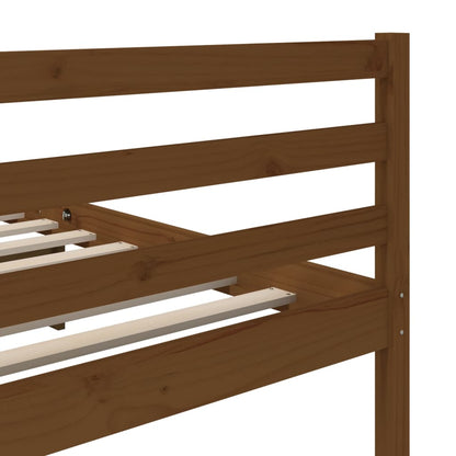 Solid wood bed honey brown pine 90x200 cm