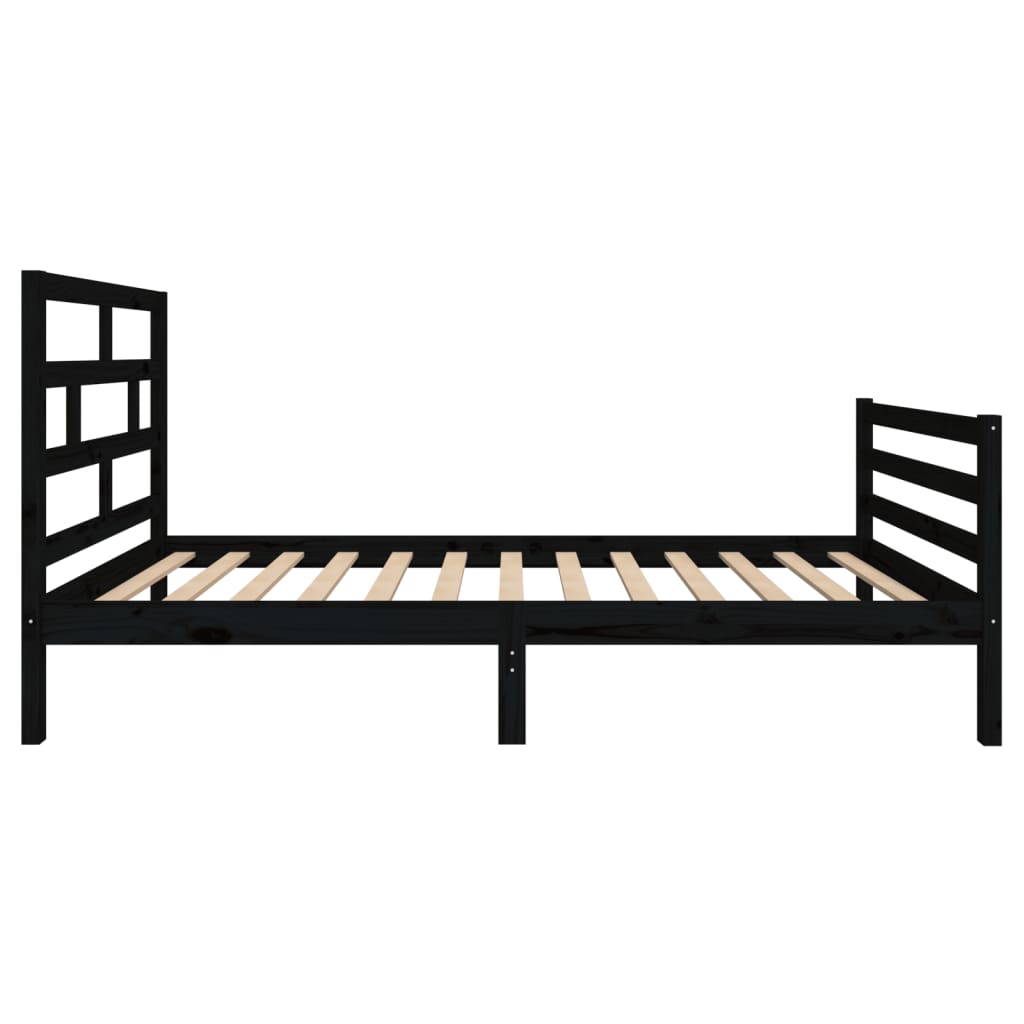 Solid wood bed black pine 90x200 cm