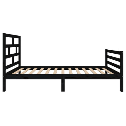 Solid wood bed black pine 90x200 cm
