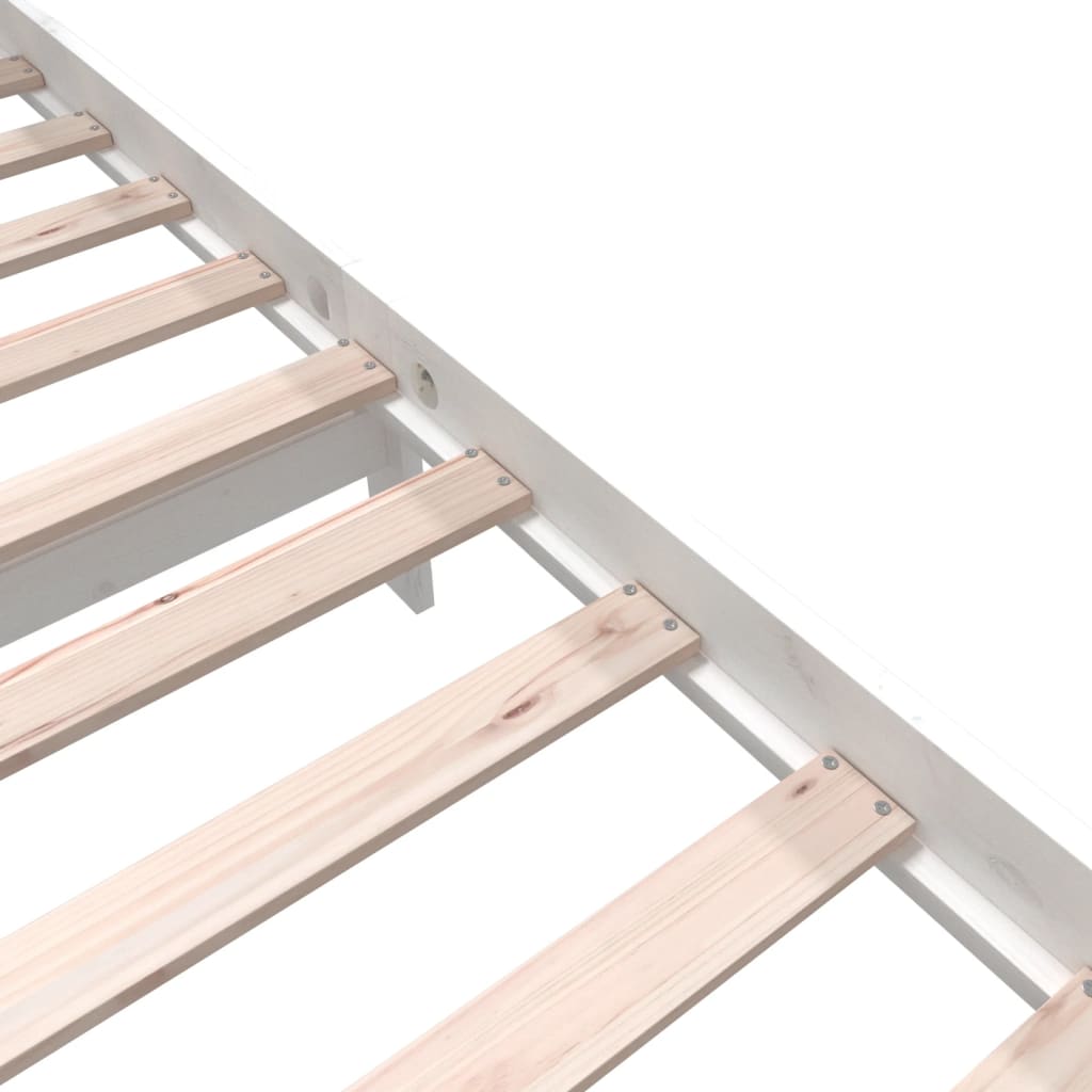 Massivholzbett Weiß Kiefer 140x200 cm