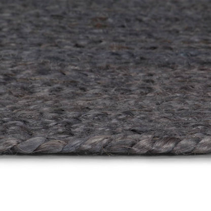 Carpet Handmade Jute Round 240 cm Dark Grey