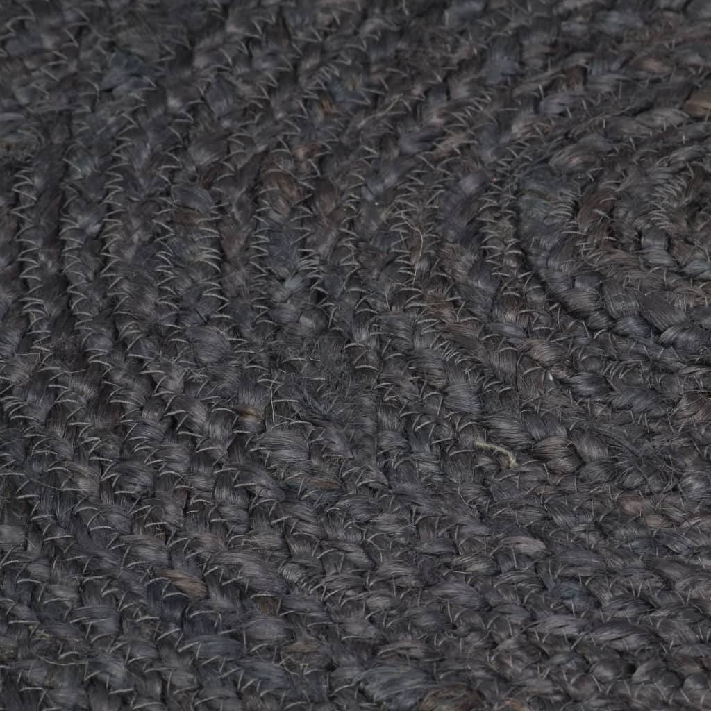 Carpet Handmade Jute Round 240 cm Dark Grey