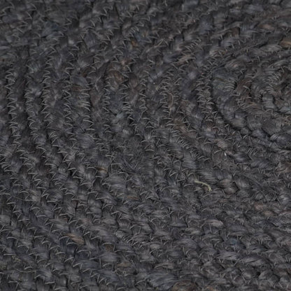 Carpet Handmade Jute Round 240 cm Dark Grey