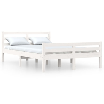 Solid wood bed white 160x200 cm