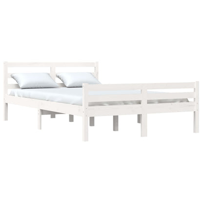 Solid wood bed white 160x200 cm