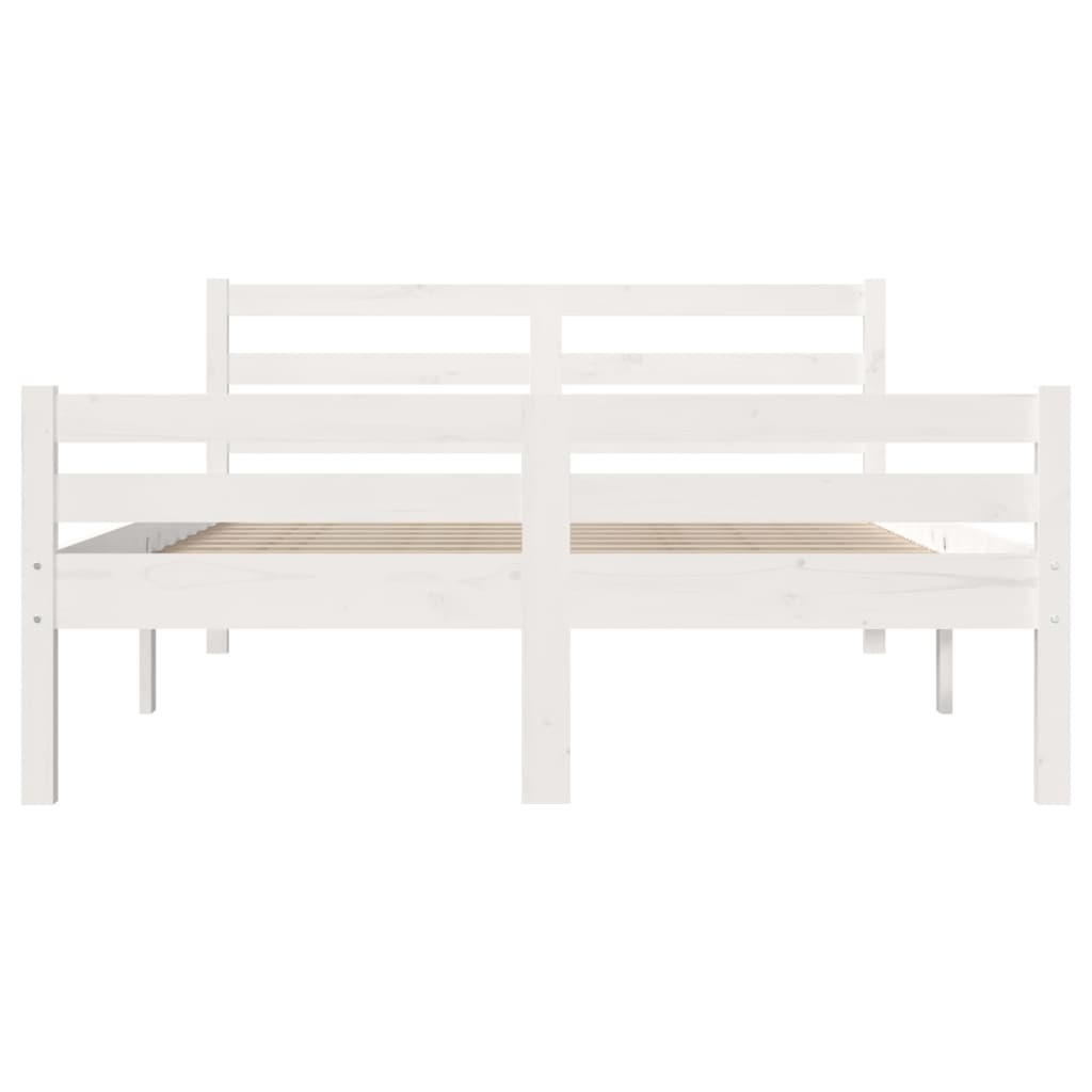 Solid wood bed white 160x200 cm