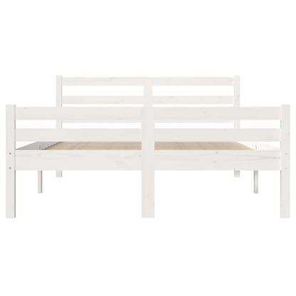 Solid wood bed white 160x200 cm