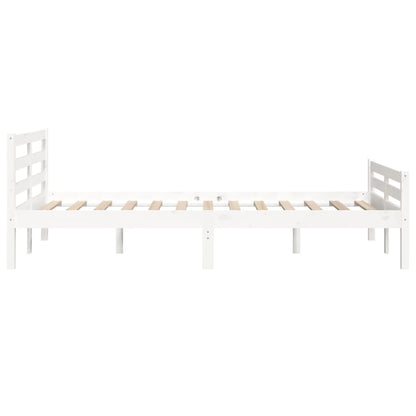 Solid wood bed white 160x200 cm