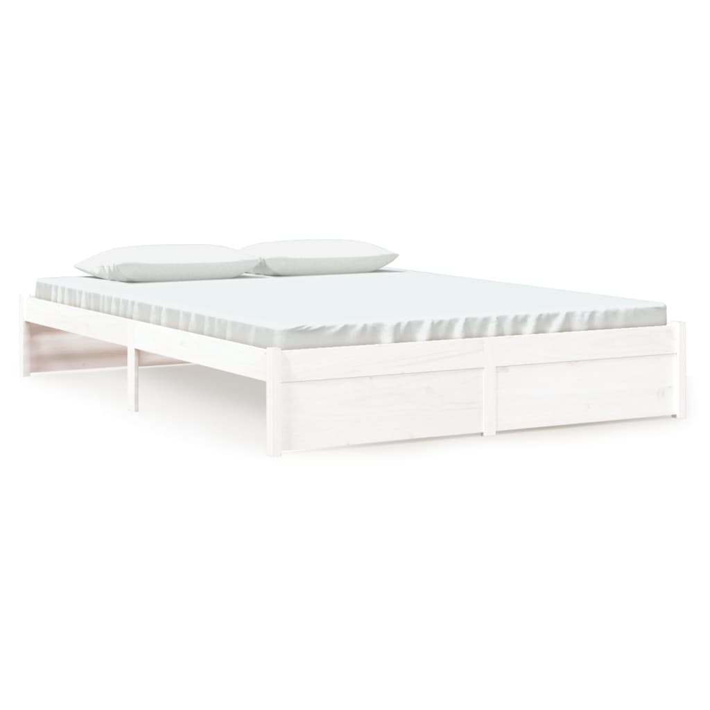 Solid wood bed white 160x200 cm