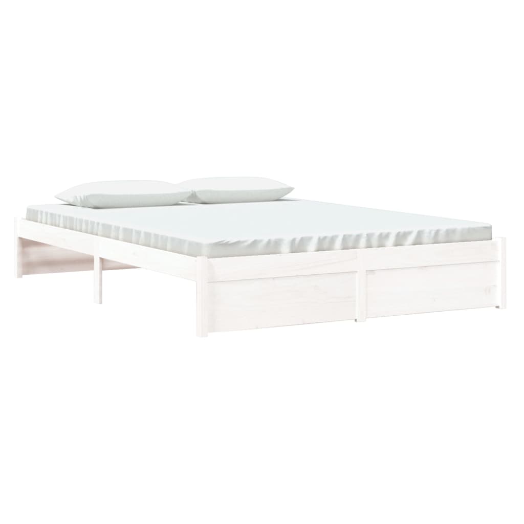 Solid wood bed white 160x200 cm