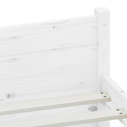 Solid wood bed white 200x200 cm