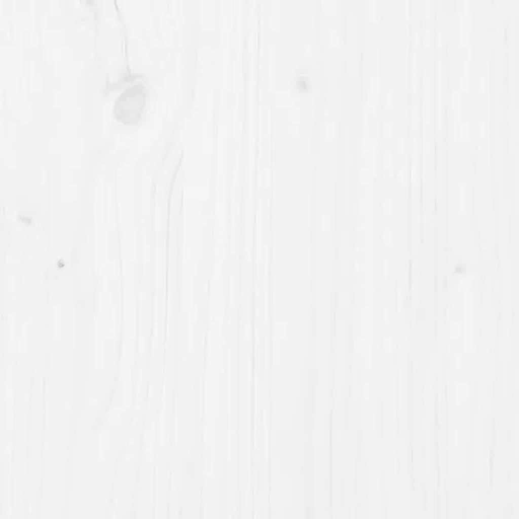 Solid wood bed white 200x200 cm