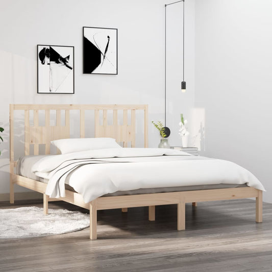 Solid pine bed 140x200 cm