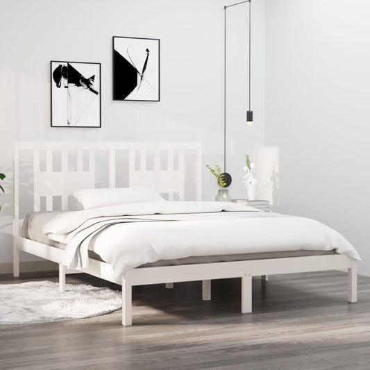 Solid wood bed white pine 160x200 cm