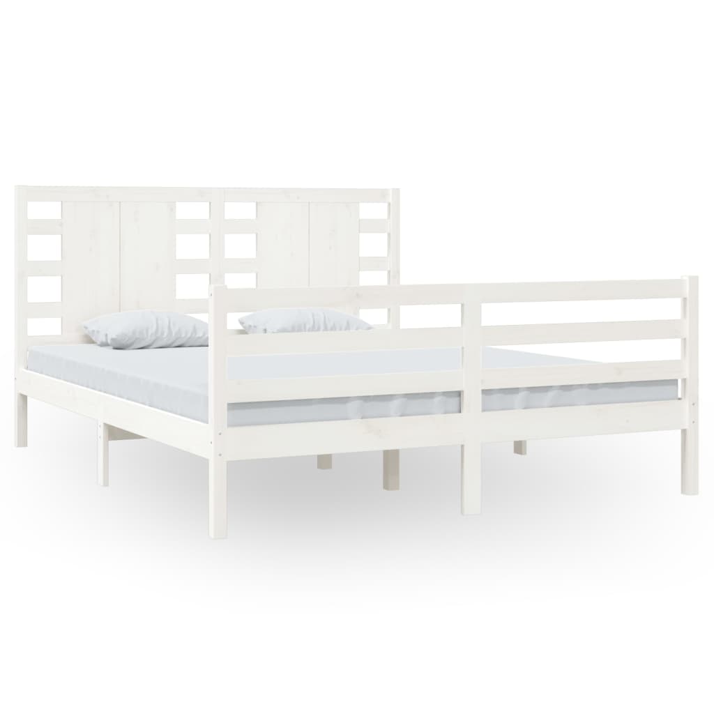 Solid wood bed white pine 160x200 cm