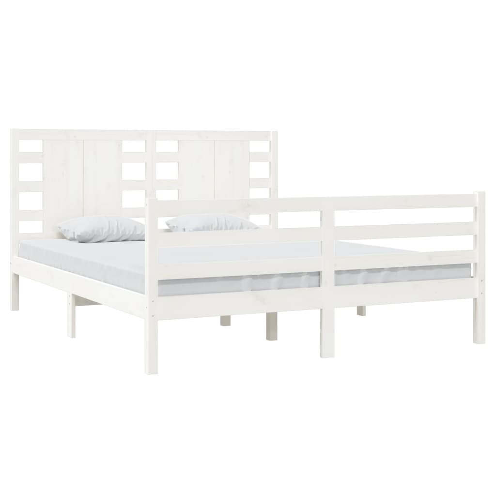 Solid wood bed white pine 160x200 cm