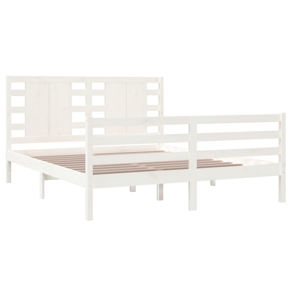 Solid wood bed white pine 160x200 cm